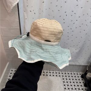 Panama Jack Striped Blue and Beige Hat